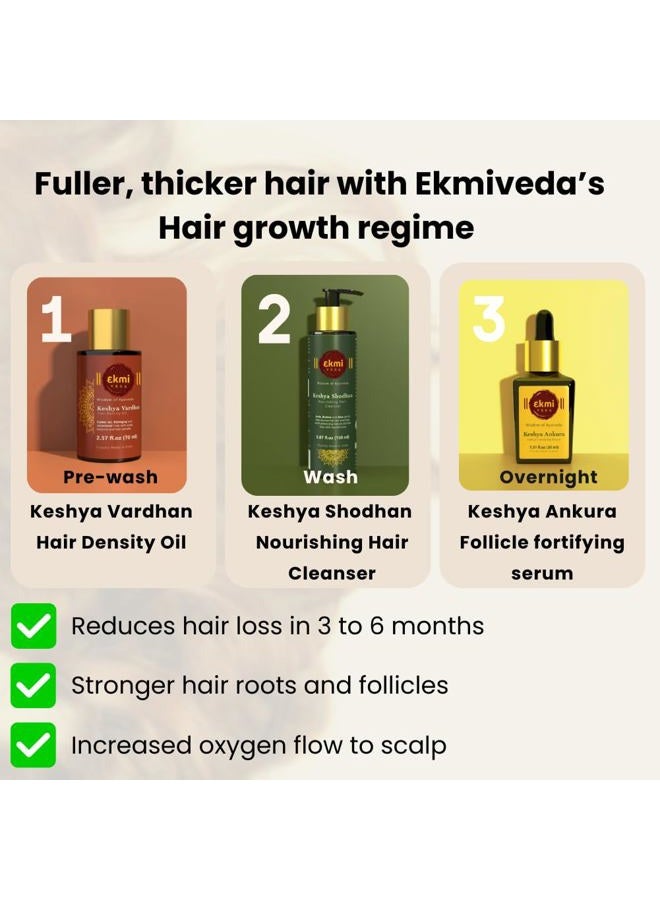 Ekmiveda Ayurvedic Castor & Rosemary Oil For Hair Density With Bhringraj, Coconut, Amla, Argan, Brahmi. DHT Blocker. Hair Loss Treatment For Women & Men, 2.37 Fl Oz - Image 3